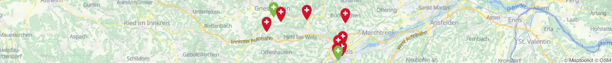 Kartenansicht für Apotheken-Notdienste in der Nähe von Bad Schallerbach (Grieskirchen, Oberösterreich)